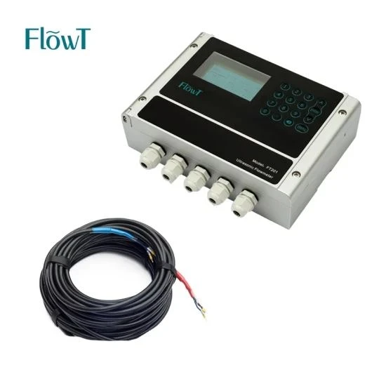 Precise Digital Display Insertion Clamp On Ultrasonic Water Flow Meter Wall Mounted Ultrasonic Flowmeter