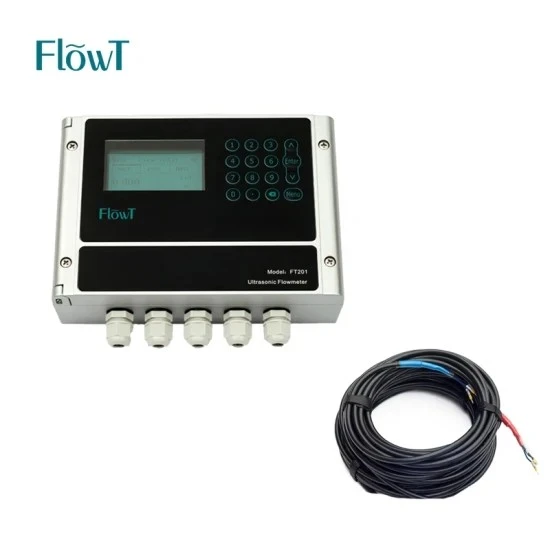 Precise Digital Display Insertion Clamp On Ultrasonic Water Flow Meter Wall Mounted Ultrasonic Flowmeter